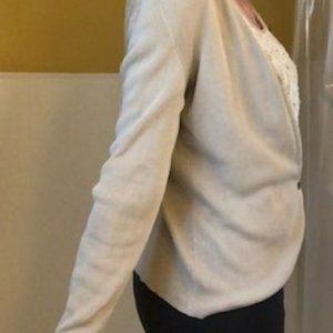 Banana Republic Beige Cotton/Silk Light Summer Cardigan, size S + see 2nd item
